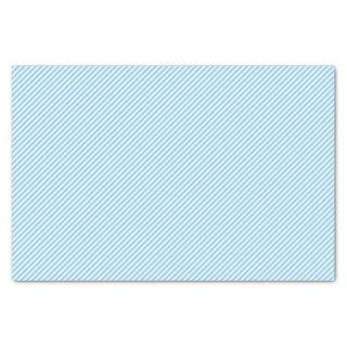 Simple Baby Blue And White Diagonal Stripe Pattern Tissue Paper
