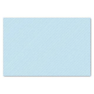 Simple Baby Blue And White Diagonal Stripe Pattern Tissue Paper