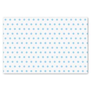 Simple Baby Blue Polkadots Pattern On White Tissue Paper