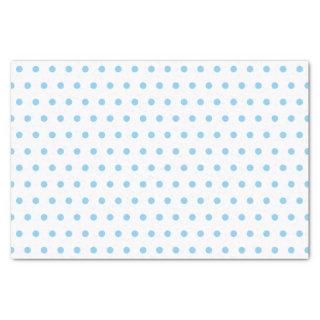 Simple Baby Blue Polkadots Pattern On White Tissue Paper