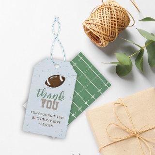 Simple Birthday Cute Sports Football Thank You Gift Tags