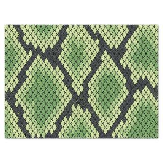 simple black and green snake scale pattern tissue paper