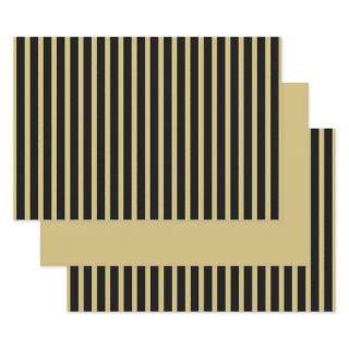 Simple Black/Gold Stripes Geometric Pattern Set  Sheets