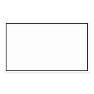 Simple Blank White with Black Border Rectangular Sticker