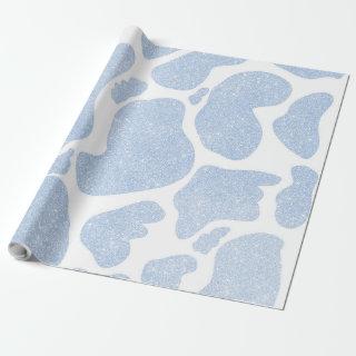 Simple Blue White Large Cow Spots Animal Pattern