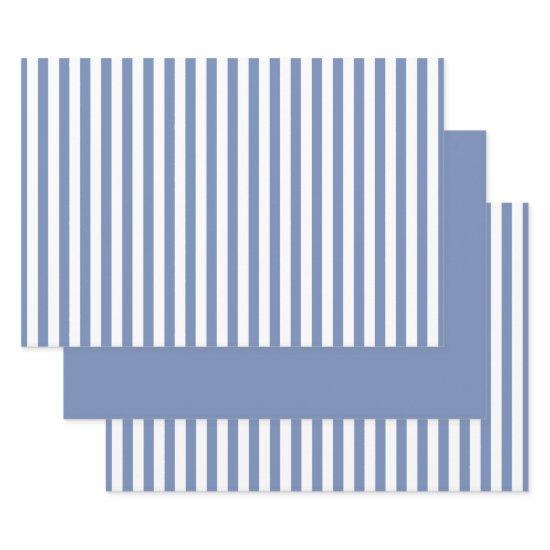 Simple Blue/White Stripes Geometric Pattern Set  Sheets