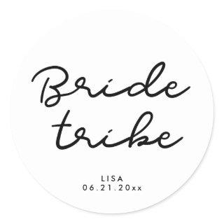 Simple Bride Tribe Classic Round Sticker