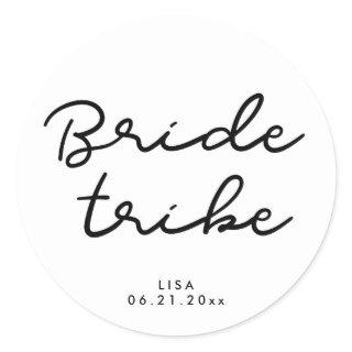 Simple Bride Tribe Classic Round Sticker