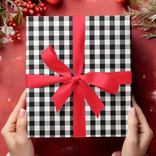 Simple Buffalo Check Pattern White Black Plaid