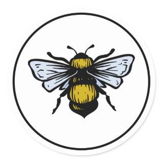 Simple Bumblebee Classic Round Sticker