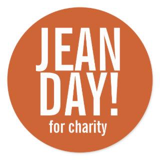 Simple Burnt Orange Jean Day Stickers