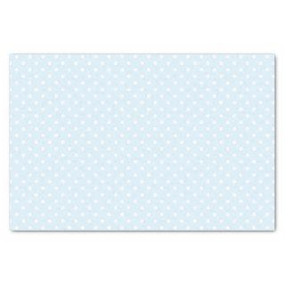 Simple Chic White Polkadots Pattern On Pale Blue Tissue Paper