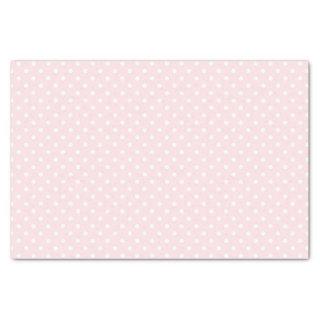 Simple Chic White Polkadots Pattern On Pale Blush Tissue Paper