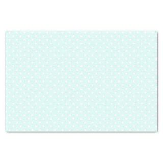 Simple Chic White Polkadots Pattern On Pale Green Tissue Paper