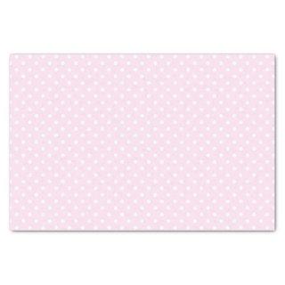 Simple Chic White Polkadots Pattern On Pale Pink Tissue Paper