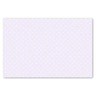 Simple Chic White Polkadots Pattern On Pale Violet Tissue Paper