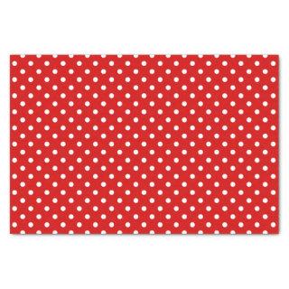 Simple Chic White Polkadots Pattern On Red Tissue Paper