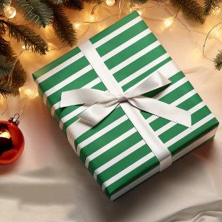 Simple Chic White Stripes Pattern On Green