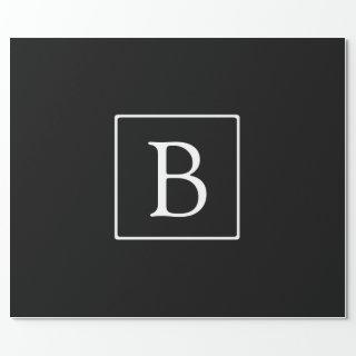 Simple Classic Monogram | Black w/ White Text