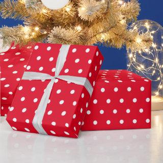 Simple Classic Polka Dot Red and White