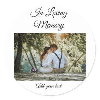 simple colorful minimal loving memory sympathy classic round sticker