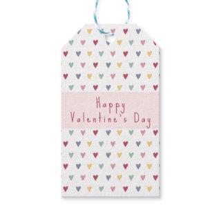 Simple custom colorful Hearts VALENTINE’S DAY  Gift Tags