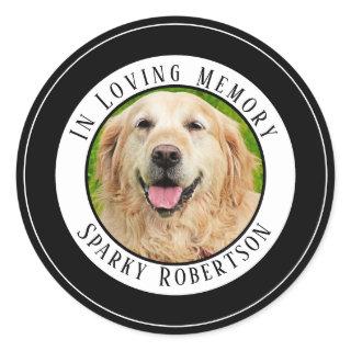 Simple Custom Pet Memorial Classic Round Sticker