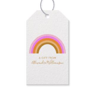 Simple Cute Retro Rainbow Personalized Gift From  Gift Tags