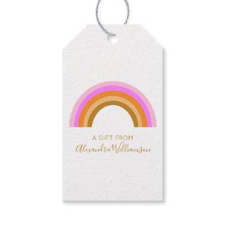 Simple Cute Retro Rainbow Personalized Gift From  Gift Tags