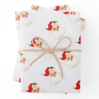 Simple Cute Vintage Santa Claus Christmas  Sheets