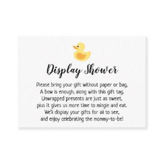 Simple Display Baby Shower Gift Card, Rubber Duck Enclosure Card