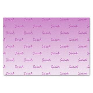 Simple Editable Name | Editable Any Color Ombre Tissue Paper