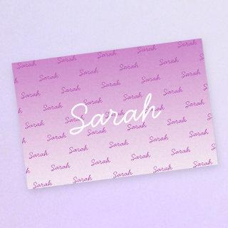 Simple Editable Name | Editable Any Color Ombre Tissue Paper