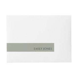 SIMPLE ELEGANT GREY TYPOGRAPHY TEXT ONLY WRAP AROUND ADDRESS LABEL