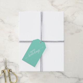 Simple Elegant Minimalist Light Mint Green White Gift Tags