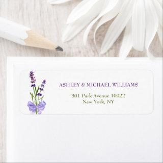 Simple Floral New Fashion Purple Lavender Wedding Label