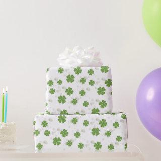Simple Four Leaf Clover Green Watercolor Cute