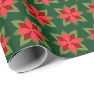 Simple Geometric Poinsettia Pattern