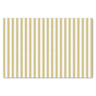 Simple Gold and White Stripes Geometric Pattern Tissue Paper