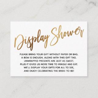 Simple Handwriting Display Bridal Shower Enclosure Card
