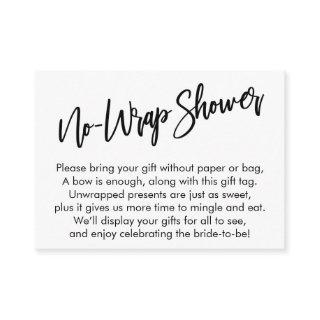 Simple Handwriting No-Wrap Shower Enclosure Card