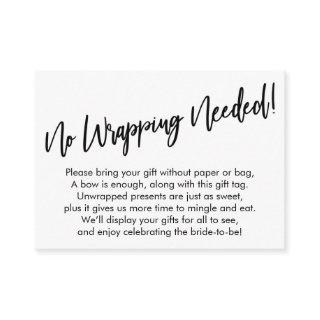 Simple Handwriting No Wrapping Needed! Enclosure Card