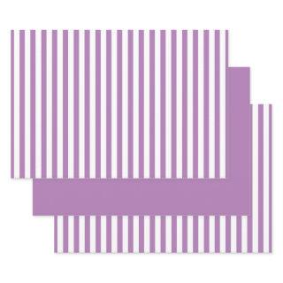 Simple Lavender/White Stripes Geometric Pattern  Sheets