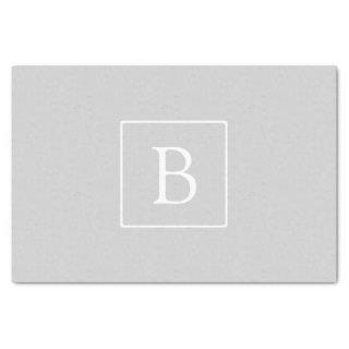 Simple Light Grey Monogram Tissue Paper