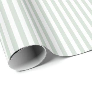 Simple Light Sage and White Stripes Pattern