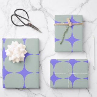 Simple Mid Century Modern Purple Blue Pattern   Sheets