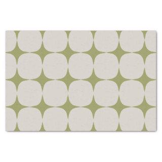 Simple Mid Century Modern Sage Green Pattern  Tissue Paper