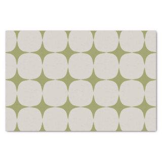 Simple Mid Century Modern Sage Green Pattern  Tissue Paper