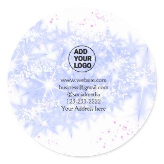 simple minimal add your logo/design here text name classic round sticker