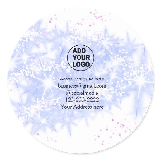 simple minimal add your logo/design here text name classic round sticker